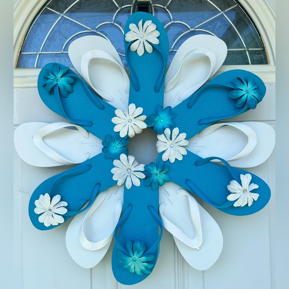Blue Wreath, Home Decor Wreath, Summer Wreath, Spring Decor
